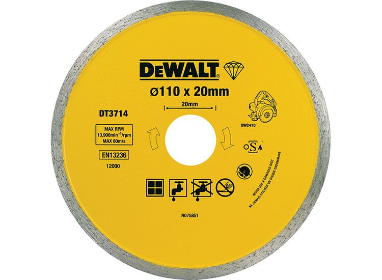 DEWALT DT3714 Diamond Tile Blade 110 x 20mm