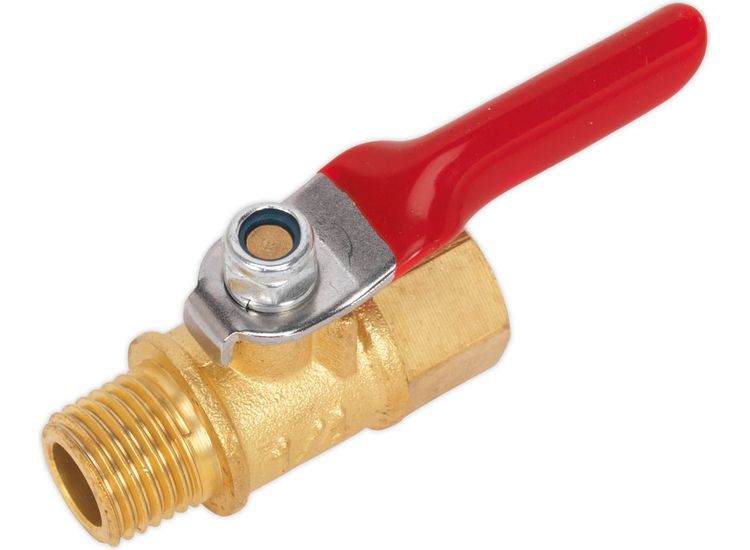 Sealey SA906 Lever Ball Valve 1/4"BSPT (M) x 1/4"BSP (F)