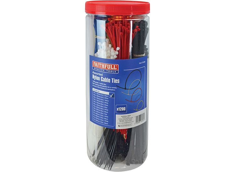 Faithfull Cable Ties (Barrel Pack 1200)
