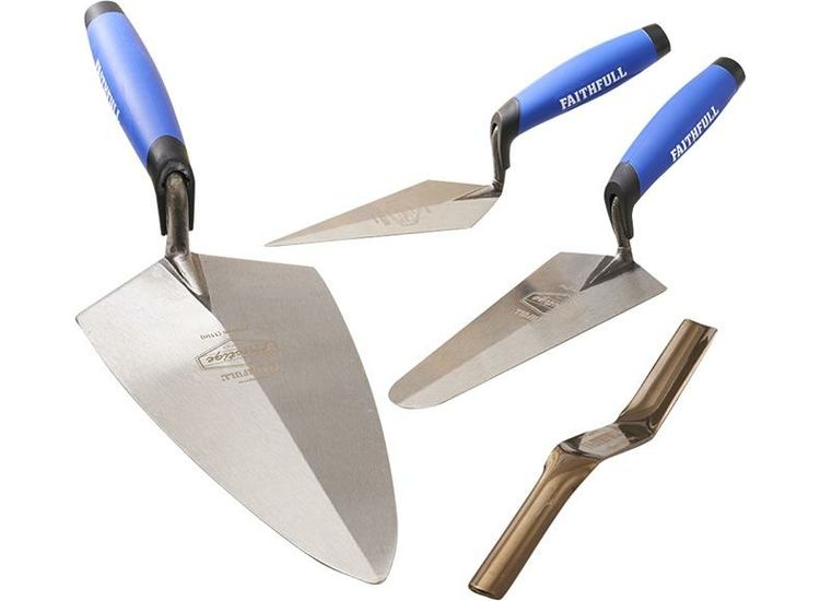 Faithfull Prestige Professional Brick Trowel Set, 4 Piece