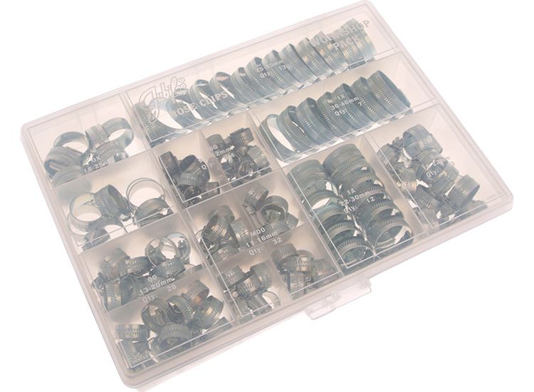 Jubilee® Workshop Pack 143 Assorted Hose Clips (Mild Steel)