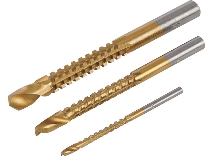 Silverline Drill Saw Set 3pce 3, 6 &amp; 8mm