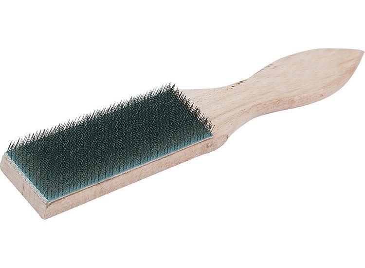 Silverline File Card Brush Wooden 40mm