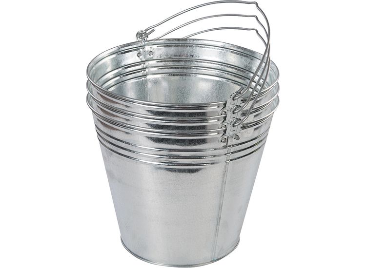 Silverline Galvanised Bucket 3pk 14Ltr