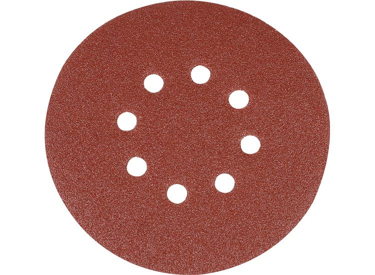 Silverline Hook &amp; Loop Discs Punched 150mm 10pk 150mm 80 Grit