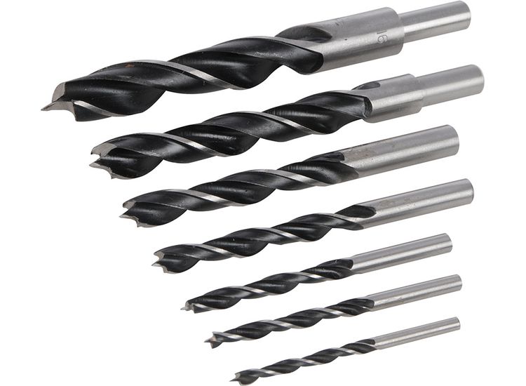 Silverline Lip &amp; Spur Drill Bit Set 7pce 4 - 16mm