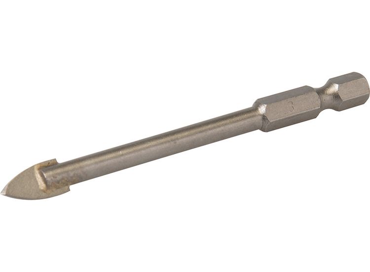 Silverline Tile &amp; Glass Drill Bit Hex Shank 8mm