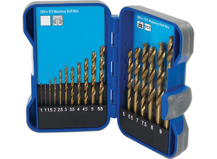 Silverline Titanium-Coated HSS Drill Bit Set 17pce 1 - 9mm
