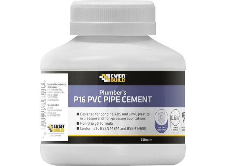 Everbuild P16 Plumber's PVC Pipe Cement 250ml