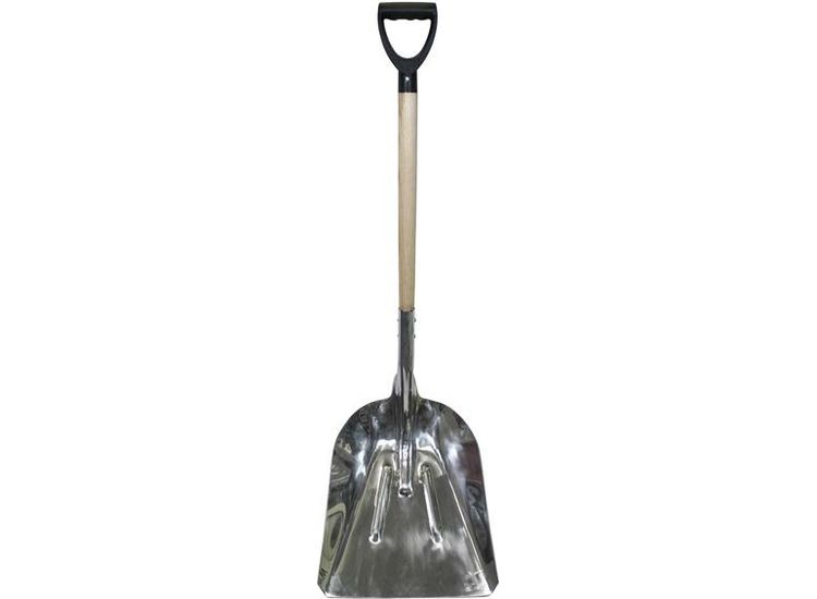 Faithfull Aluminium Grain Shovel Wood Handle