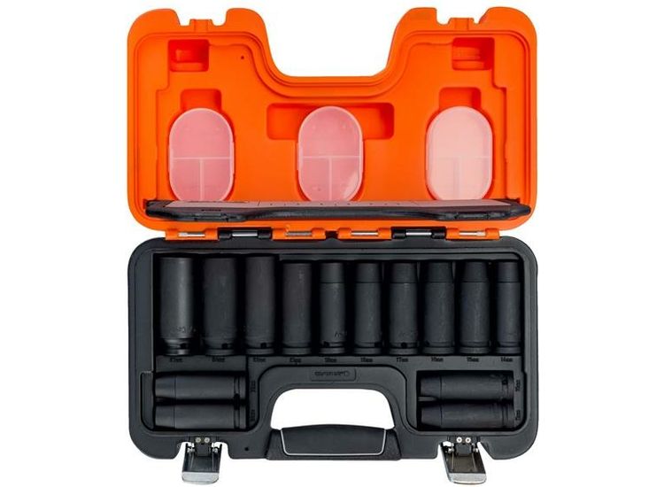 Bahco DD/S14 1/2in Drive Deep Impact Socket Set, 14 Piece