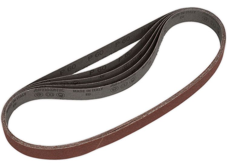 Sealey SB0020 Sanding Belt 25 x 762mm 60Grit Pack of 5