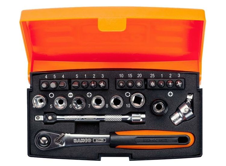 Bahco SL24 1/4in Drive Socket Set, 24 Piece