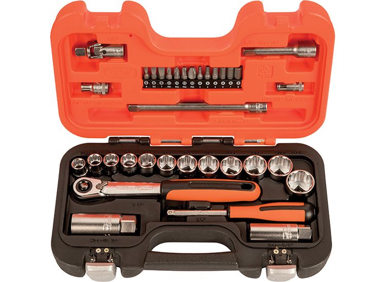 Bahco SL34 3/8in Drive Socket &amp; Mech Set, 34 Piece