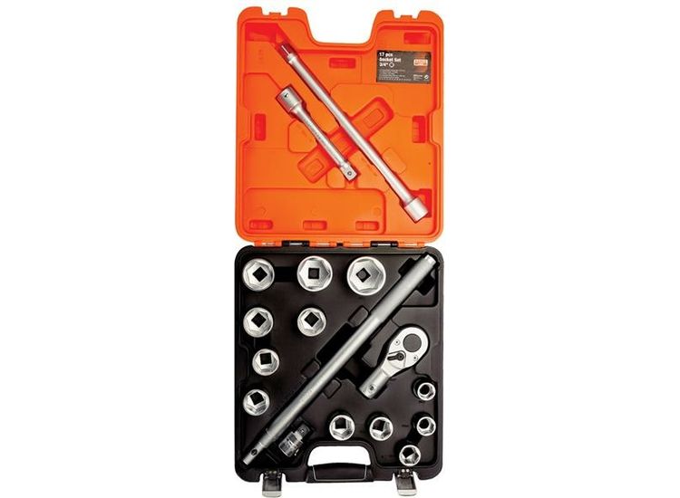 Bahco SLX17 3/4in Drive Socket Set, 17 Piece