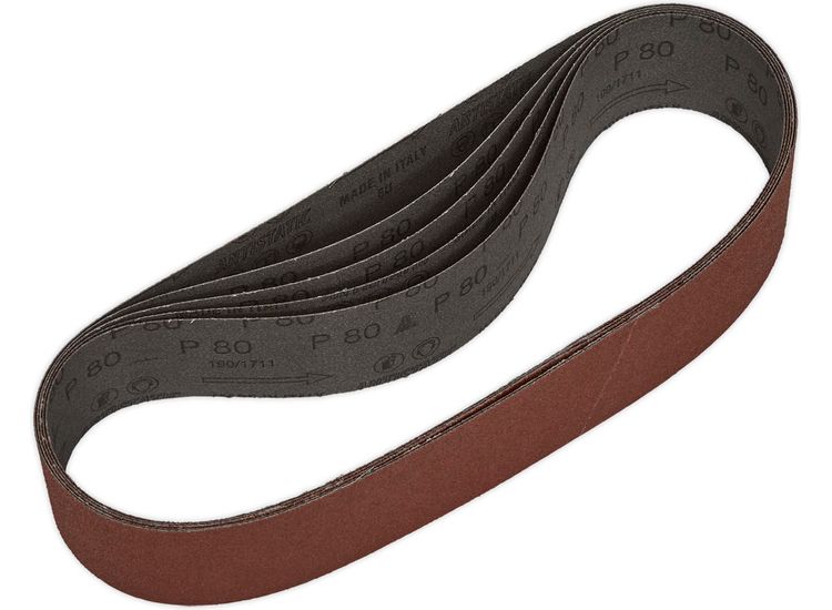Sealey SB007 Sanding Belt 50 x 686mm 80Grit Pack of 5