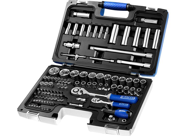 Expert 1/4 &amp; 1/2in Drive Socket &amp; Accessory Set, 98 Piece