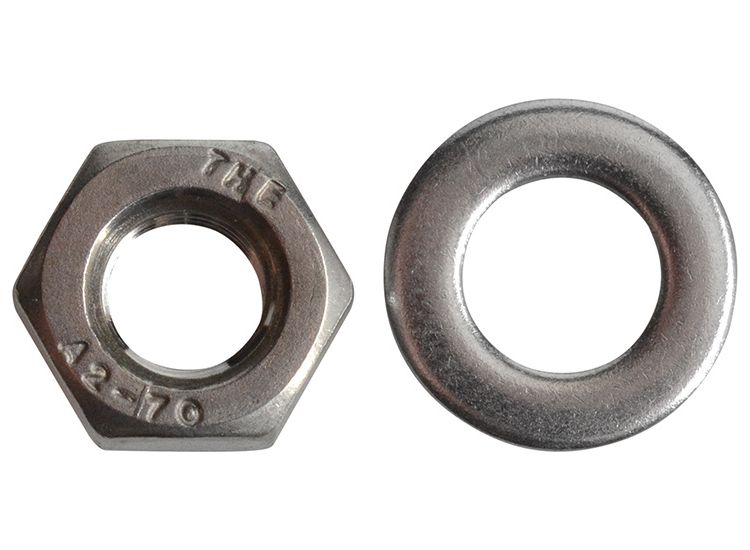 ForgeFix Hexagon Nuts &amp; Washers, A2 Stainless Steel