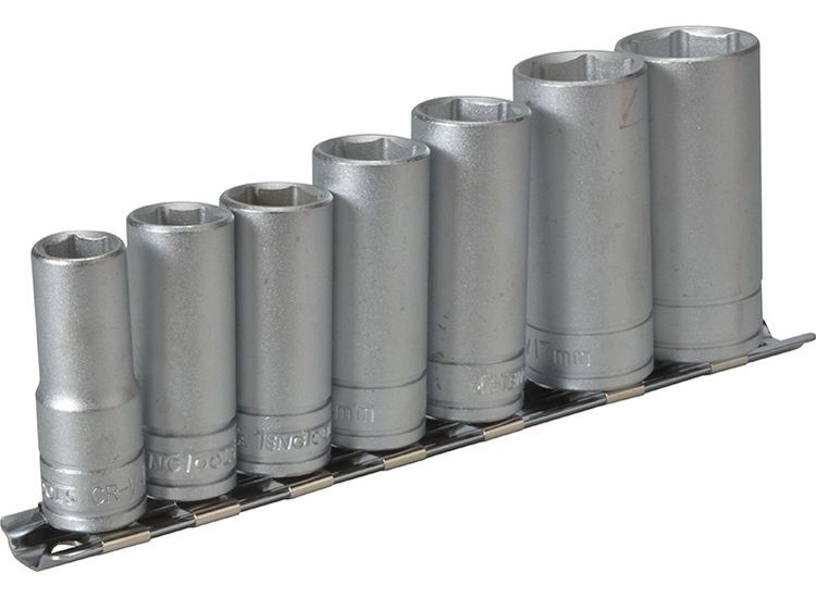 Teng M3807 Socket Clip Rail Set of 7 Metric 3/8in Drive