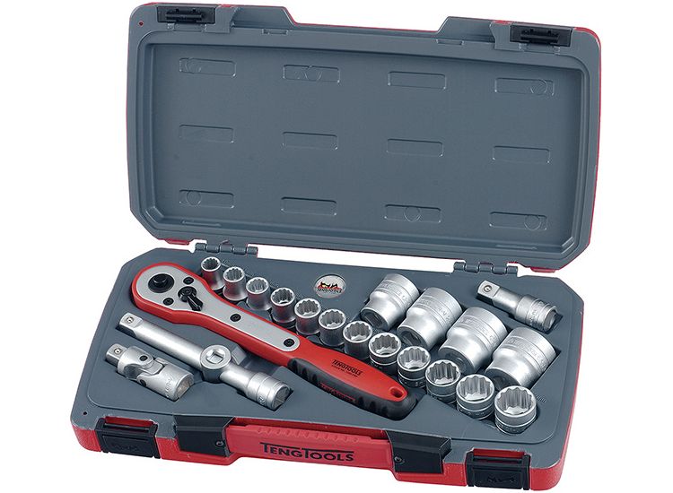 Teng T1221 Socket Set of 21 Metric 1/2in Drive