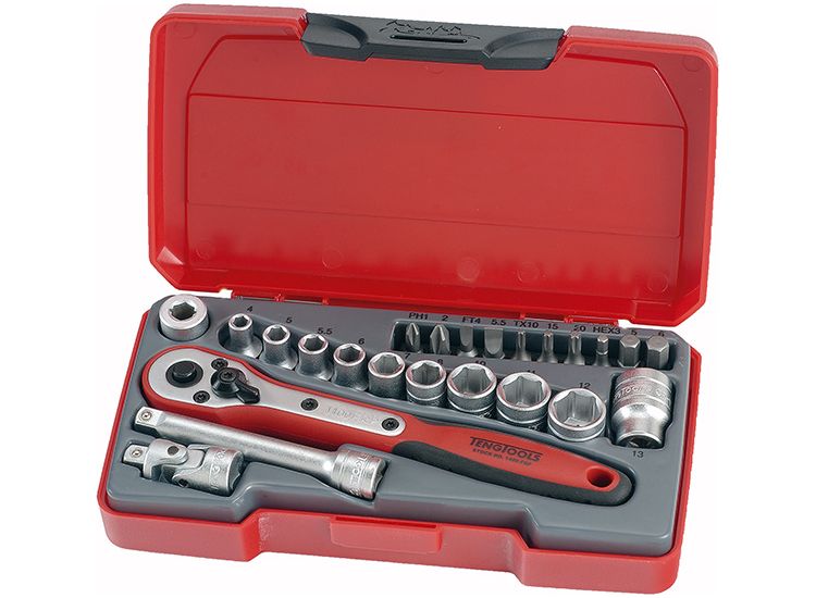 Teng T1424 Socket Set of 24 Metric 1/4in Drive