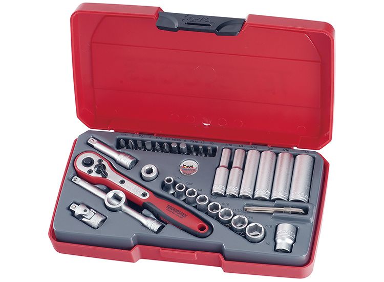 Teng T1435AF Socket Set of 35 A/F 1/4in Drive