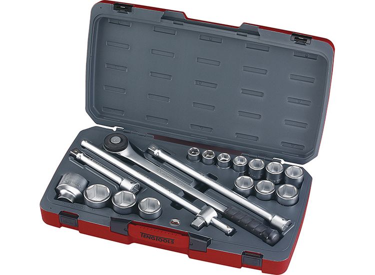 Teng T3418-6 Socket Set of 18 Metric 3/4in Drive