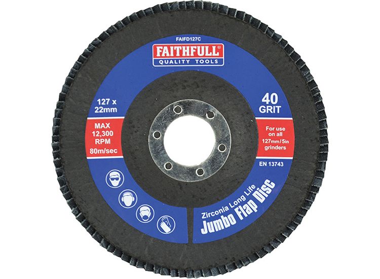 Faithfull Abrasive Jumbo Flap Disc - 127mm