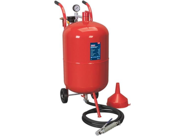 Sealey SB998 Shot Blaster with Water Trap &amp; Wheels 75ltr