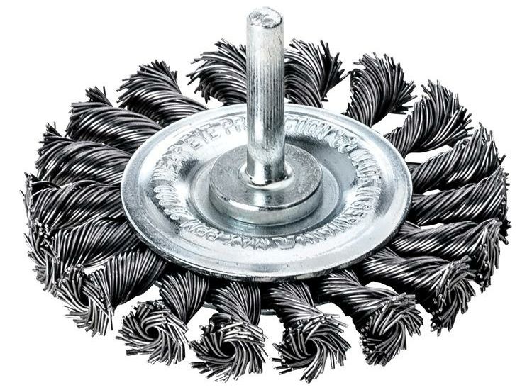 Lessmann Knotted Wheel Brush with Shank