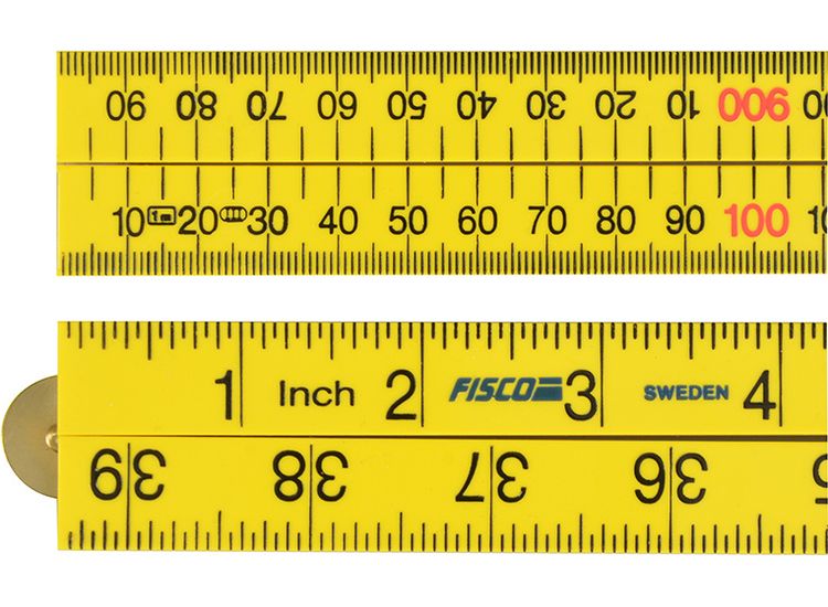 Fisco Yellow ABS Nylon Rule 1m / 39in