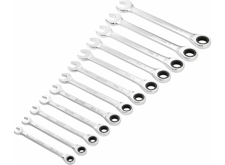 Draper 27689 Draper HI-TORQ&amp;#174; Metric Ratchet Combination Spanner Set (12 Piece)