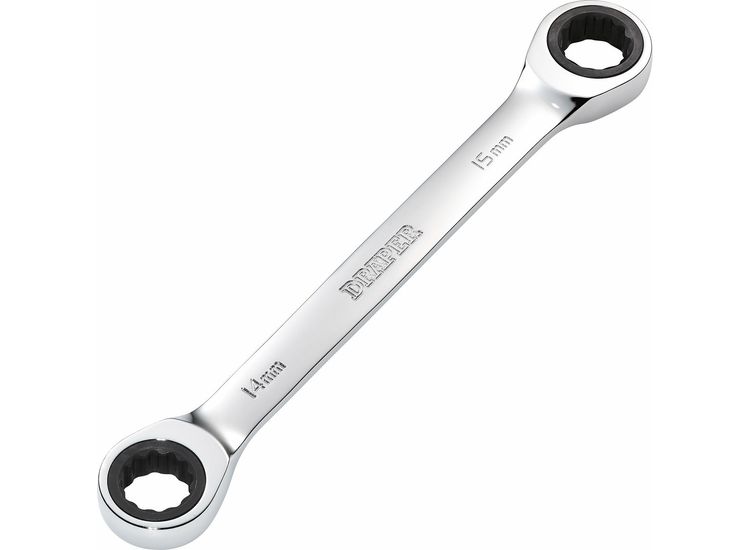 Draper 27738 Draper HI-TORQ&amp;#174; Metric Double Ratchet Ring Spanner, 14 x 15mm
