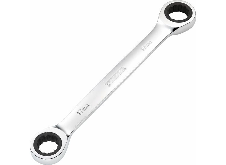 Draper 27740 Draper HI-TORQ&amp;#174; Metric Double Ratchet Ring Spanner, 17 x 19mm