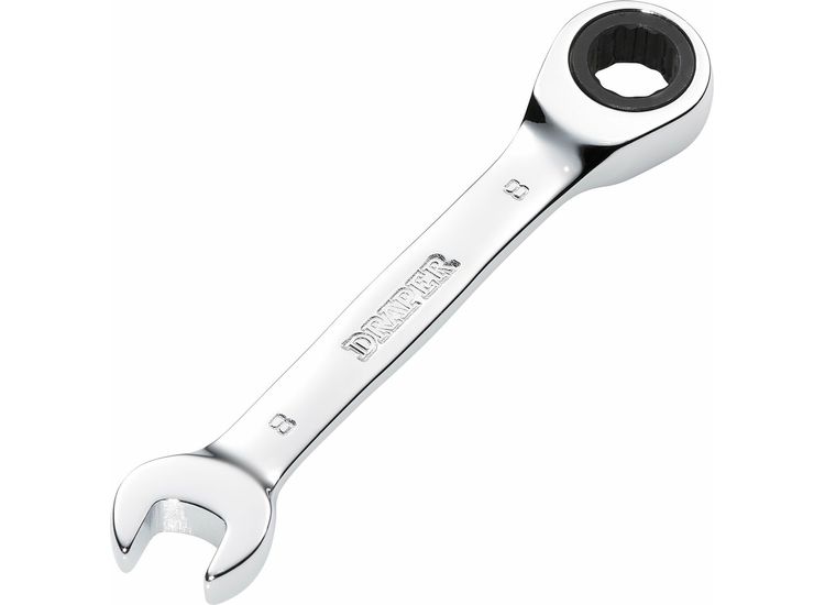 Draper 27840 Draper HI-TORQ&amp;#174; Metric Stubby Ratchet Combination Spanner, 8mm