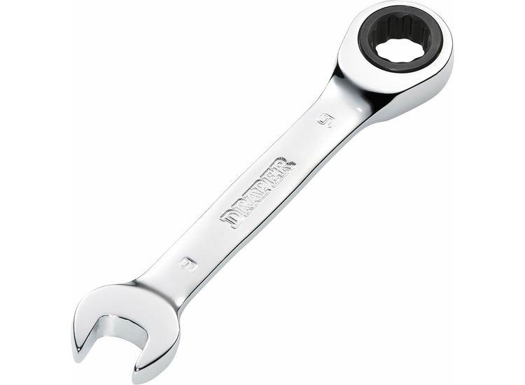 Draper 27851 Draper HI-TORQ&amp;#174; Metric Stubby Ratchet Combination Spanner, 9mm
