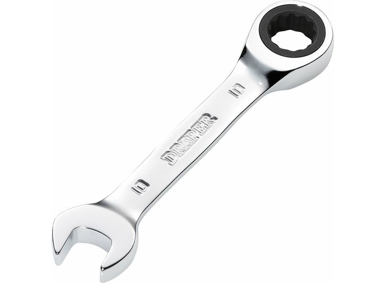 Draper 27865 Draper HI-TORQ&amp;#174; Metric Stubby Ratchet Combination Spanner, 10mm