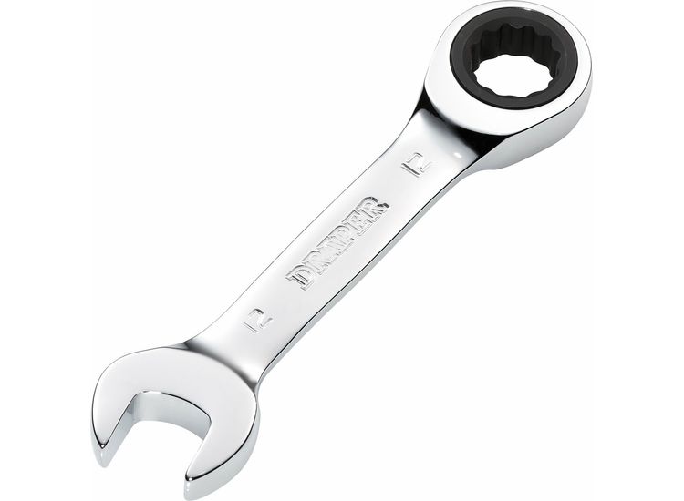 Draper 27890 Draper HI-TORQ&amp;#174; Metric Stubby Ratchet Combination Spanner, 12mm