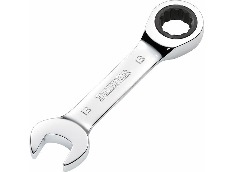Draper 27891 Draper HI-TORQ&amp;#174; Metric Stubby Ratchet Combination Spanner, 13mm