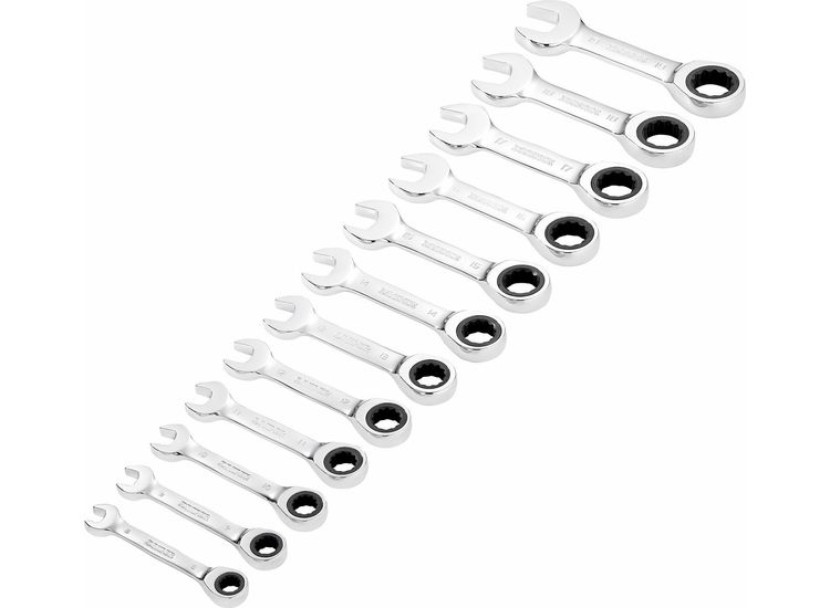 Draper 27931 Draper HI-TORQ&amp;#174; Metric Stubby Ratchet Combination Spanner Set (12 Piece)