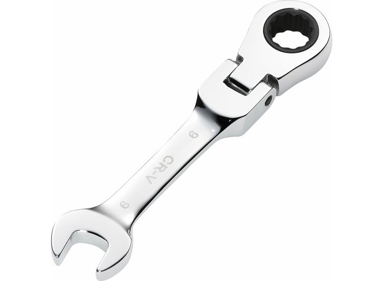 Draper 27964 Draper HI-TORQ&amp;#174; Metric Stubby Flexible Head Ratchet Combination Spanner, 9mm
