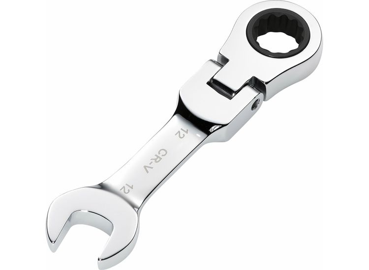 Draper 27968 Draper HI-TORQ&amp;#174; Metric Stubby Flexible Head Ratchet Combination Spanner, 12mm