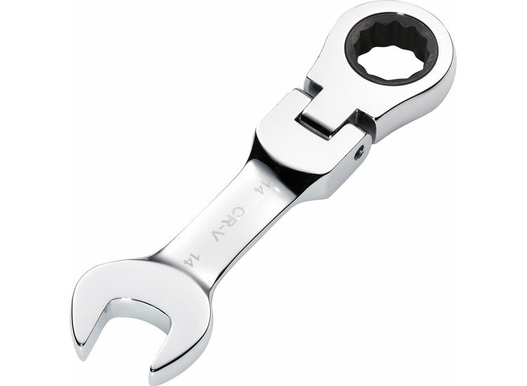 Draper 27970 Draper HI-TORQ&amp;#174; Metric Stubby Flexible Head Ratchet Combination Spanner, 14mm