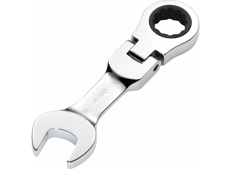 Draper 27974 Draper HI-TORQ&amp;#174; Metric Stubby Flexible Head Ratchet Combination Spanner, 16mm