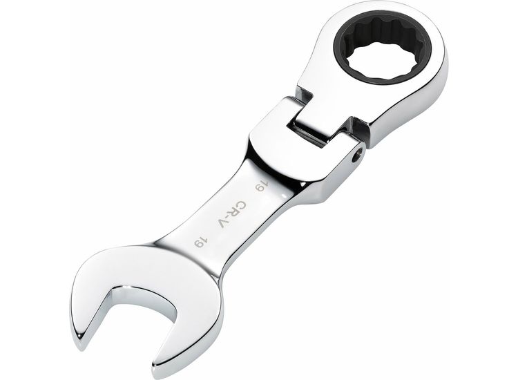 Draper 27981 Draper HI-TORQ&amp;#174; Metric Stubby Flexible Head Ratchet Combination Spanner, 19mm