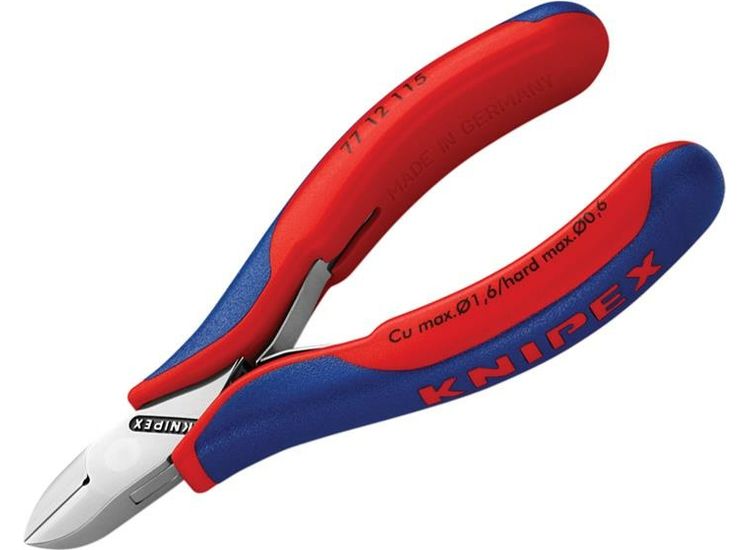 Knipex Electronics Diagonal Cut Pliers - Round Bevelled 115mm