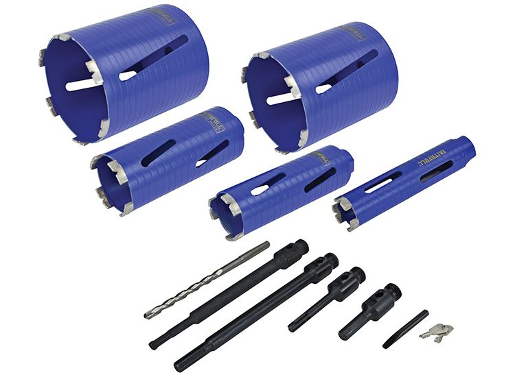 Faithfull Diamond Core Drill Kit &amp; Case Set of 11