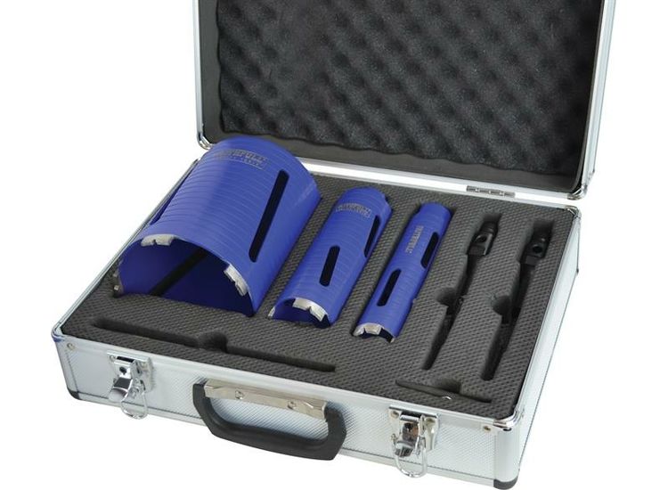 Faithfull Diamond Core Drill Kit &amp; Case Set of 7