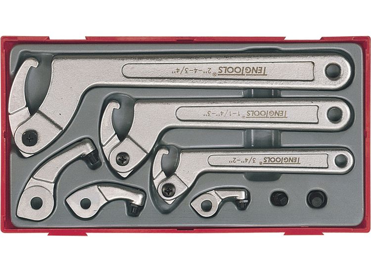 Teng TTHP08 Hook &amp; Pin Wrench Set, 8 Piece