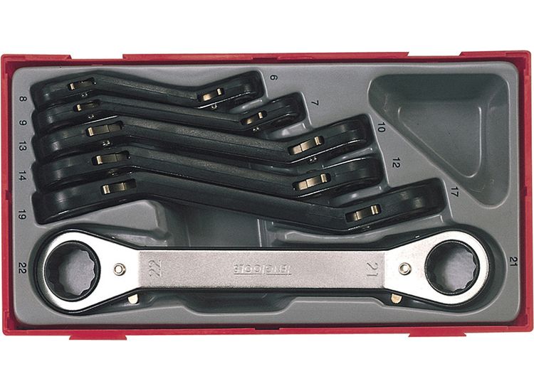 Teng TTRORS Metric Ratchet Ring Spanner Set, 6 Piece
